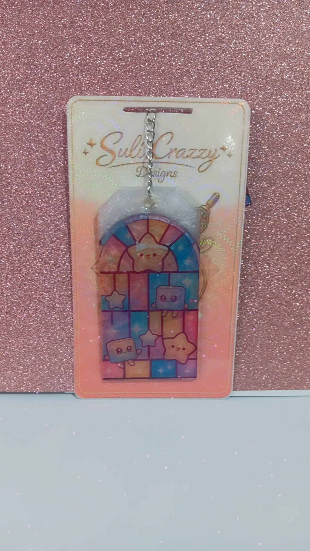 stain glass style keychain