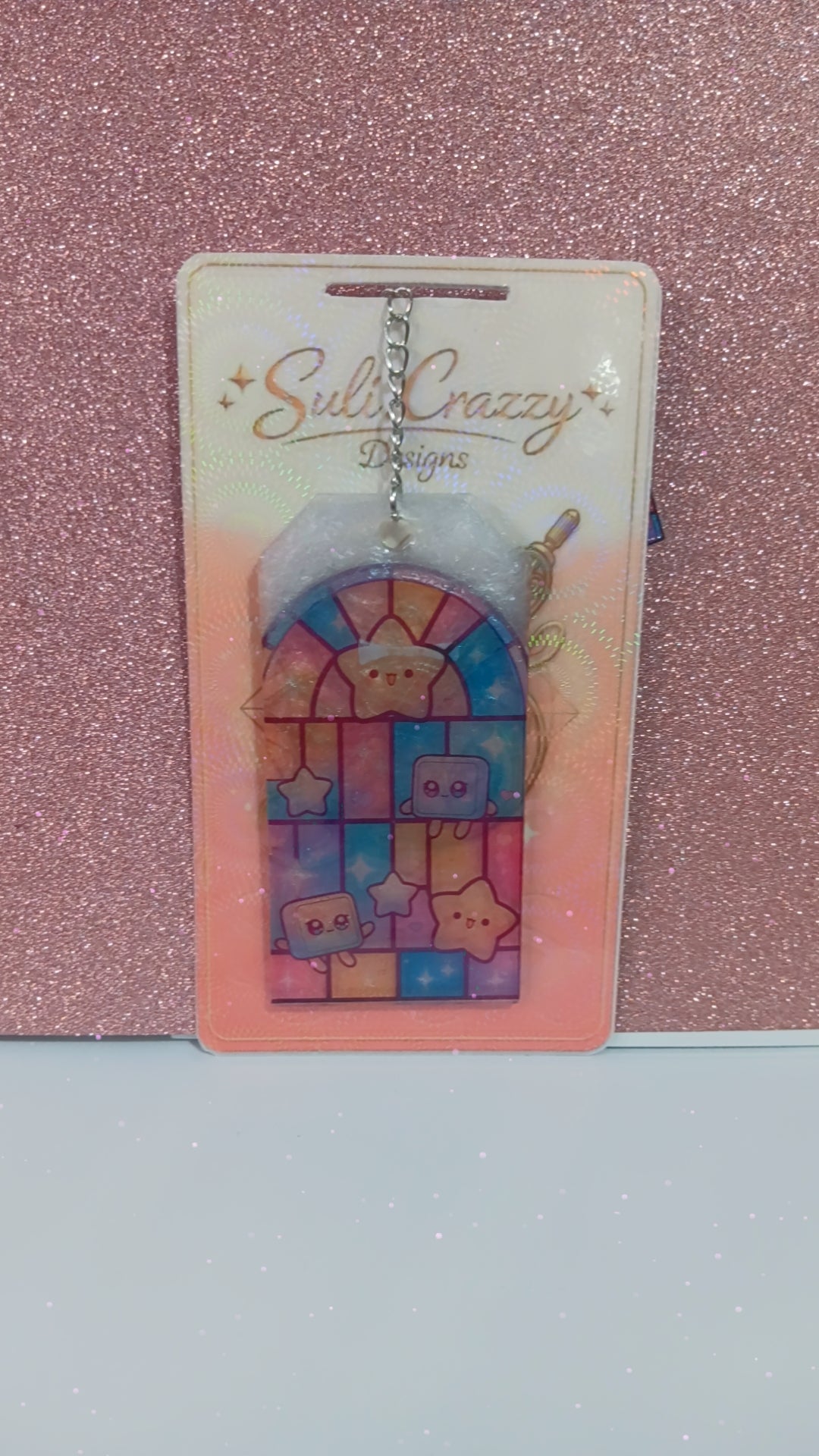 stain glass style keychain